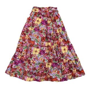 Dress Forum LA Skirt Women Small Maxi Tiered Tie Floral Peasant Cottage Core NWT